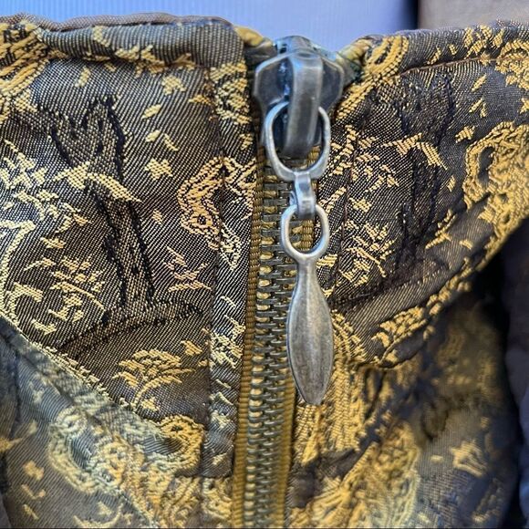 Vintage 80’s Lavon Cheerful Corp paisley windbreaker jacket black gold medium - Picture 5 of 7